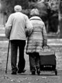 photo noir et blanc couple de personnes âgées